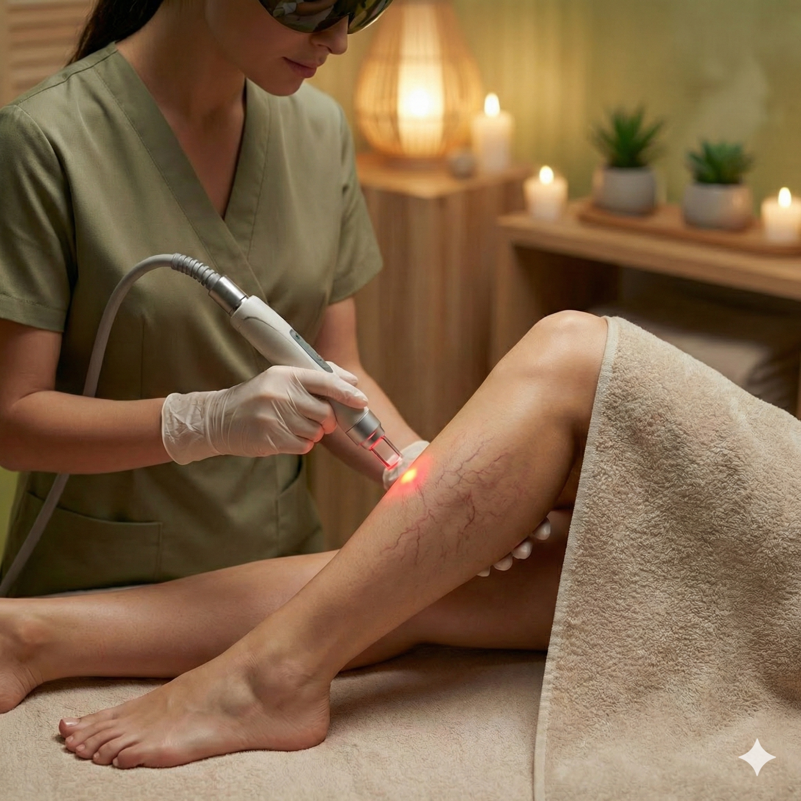 Vascular Lesions (Spider Veins) Treatment with Laser